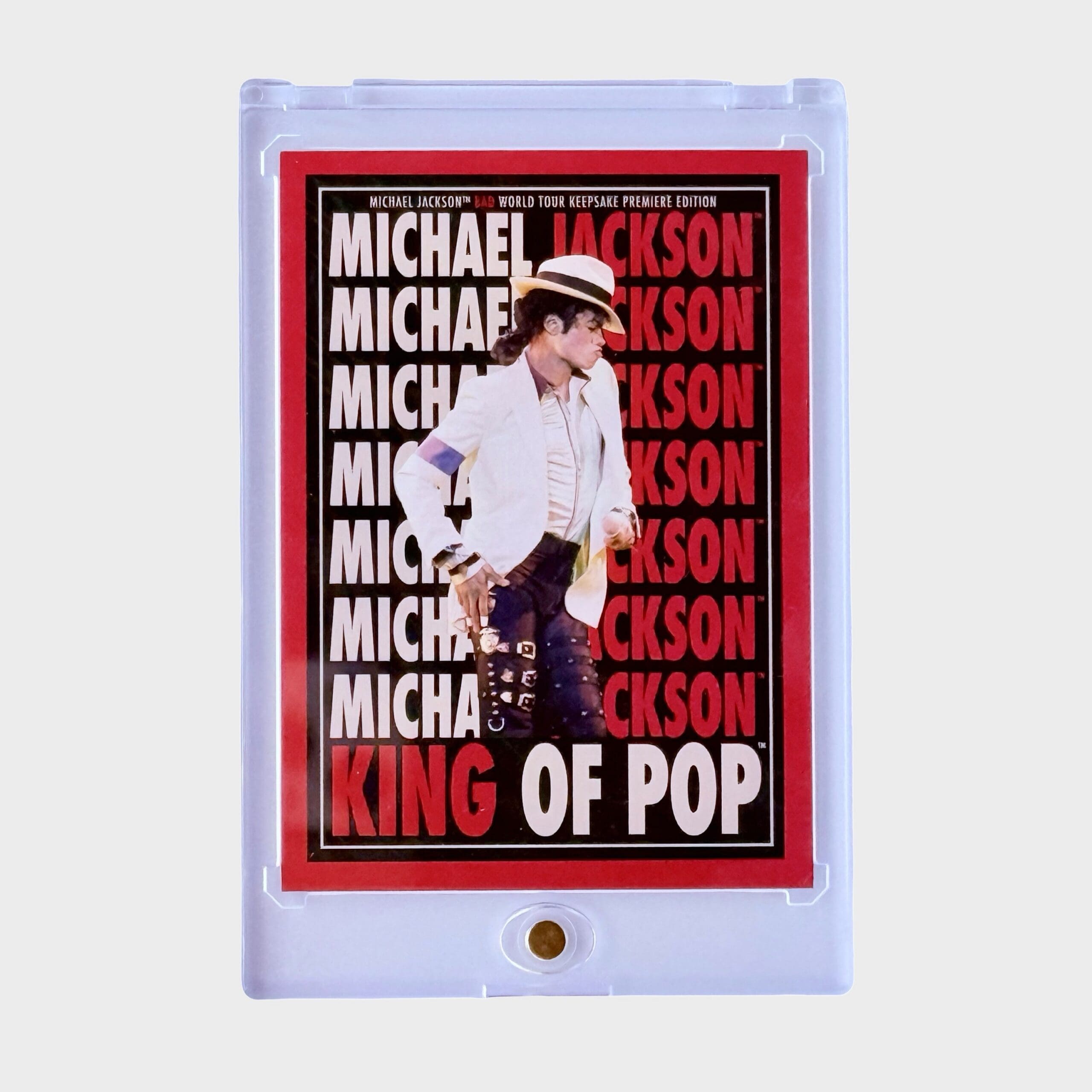 Michael Jackson BAD Tour Keepsake Trading Card # 187 Poster Red 22