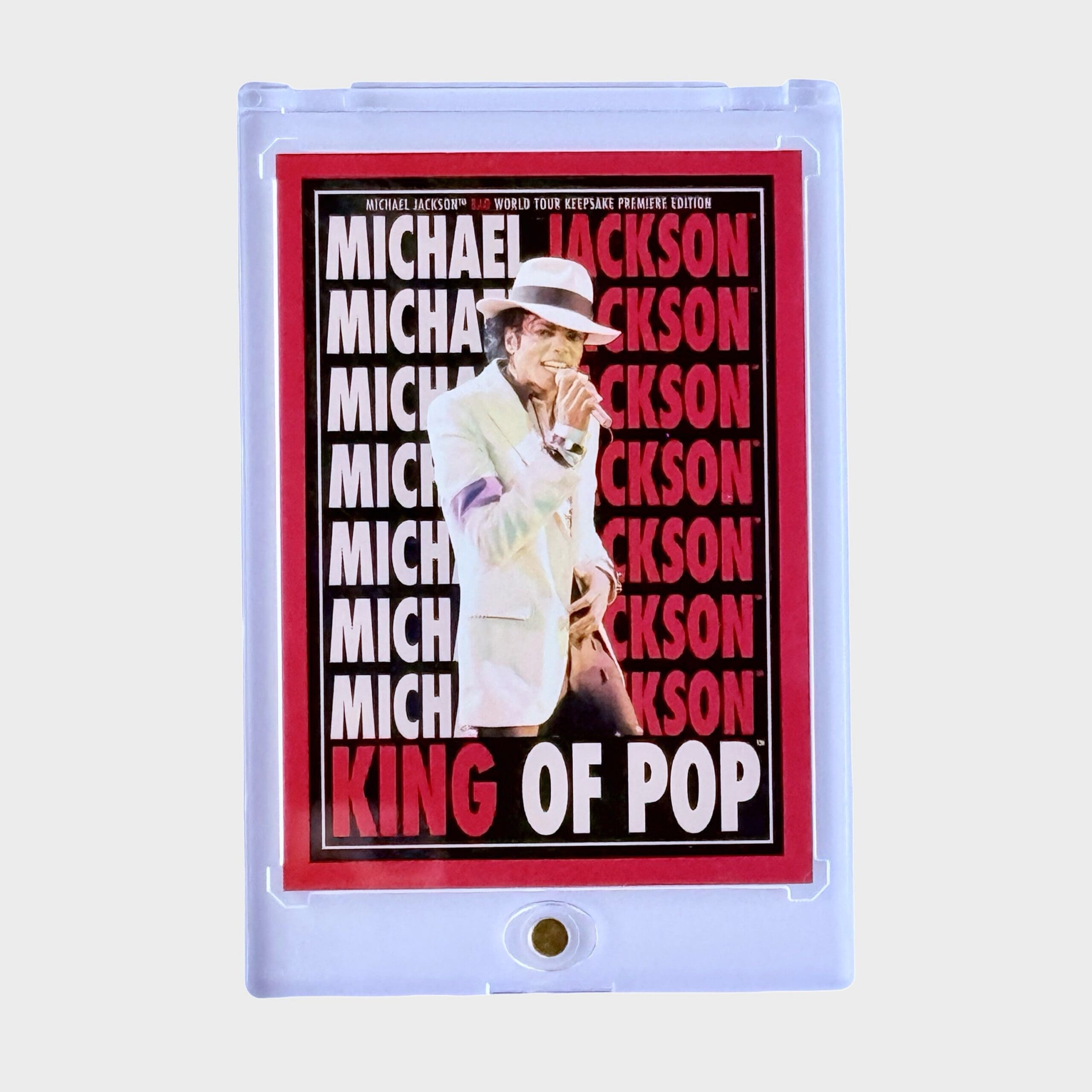 Michael Jackson BAD Tour Keepsake Trading Card # 188 Poster Red 19