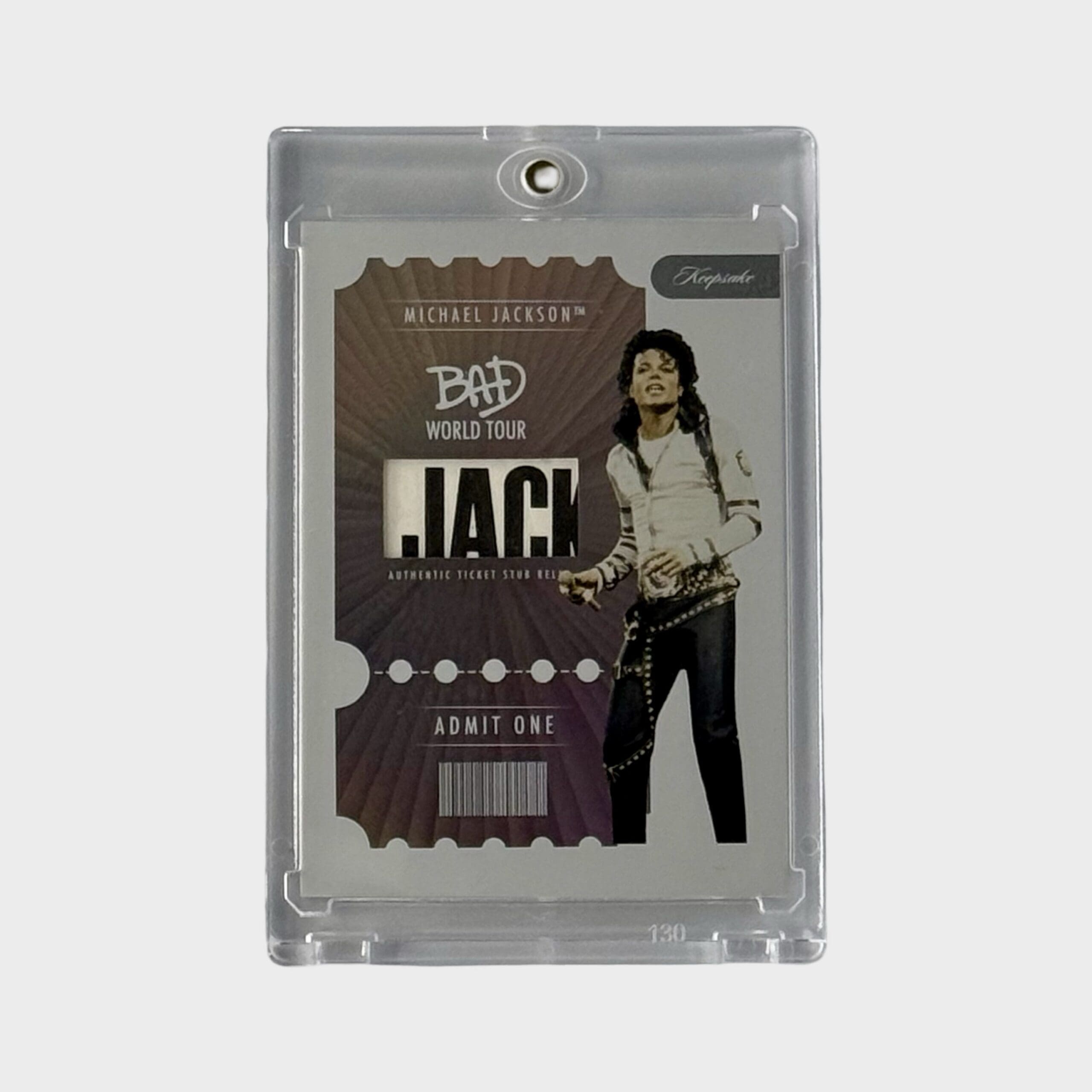 Michael Jackson BAD Tour Keepsake # 284 Relic Ticket Trading Card