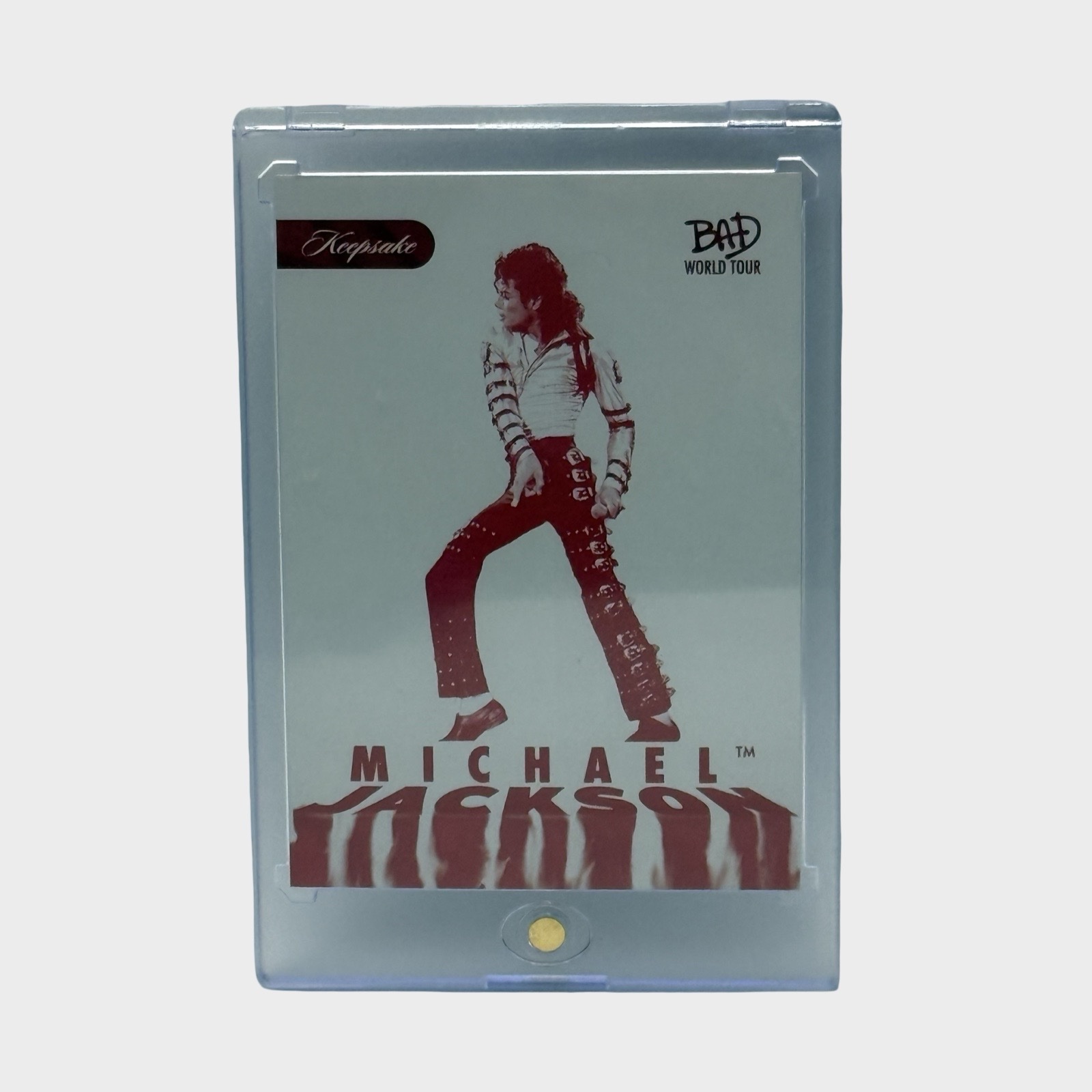 Michael Jackson BAD Tour Keepsake Trading Card # 251 Fire Red 18