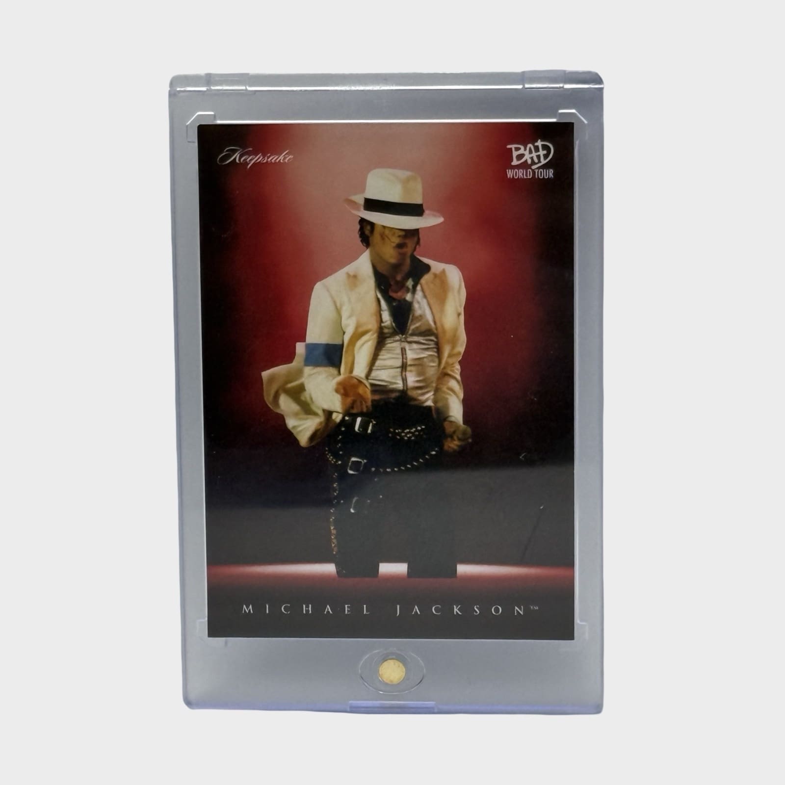 Michael Jackson BAD Tour Keepsake Trading Card # 56 Red Spotlight