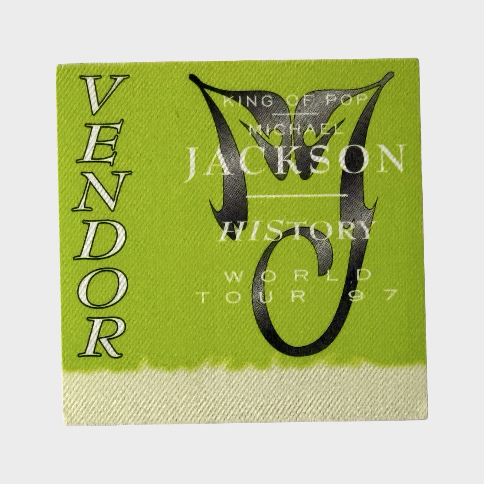 Michael Jackson HIStory Cloth Backstage Pass Vendor – Michael