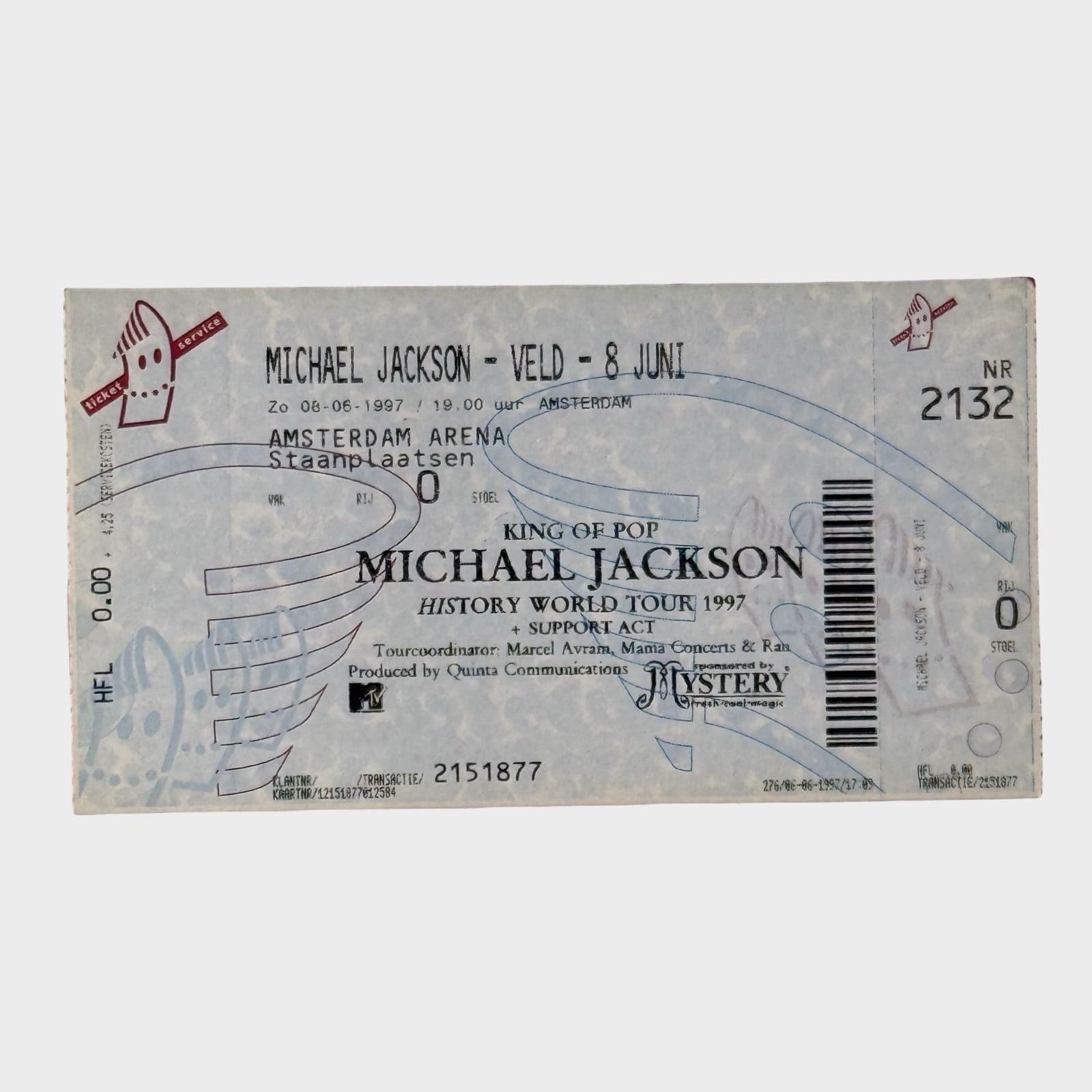 マイケル・ジャクソン ヒストリーツアー メモ用紙 MICHAEL JACKSON