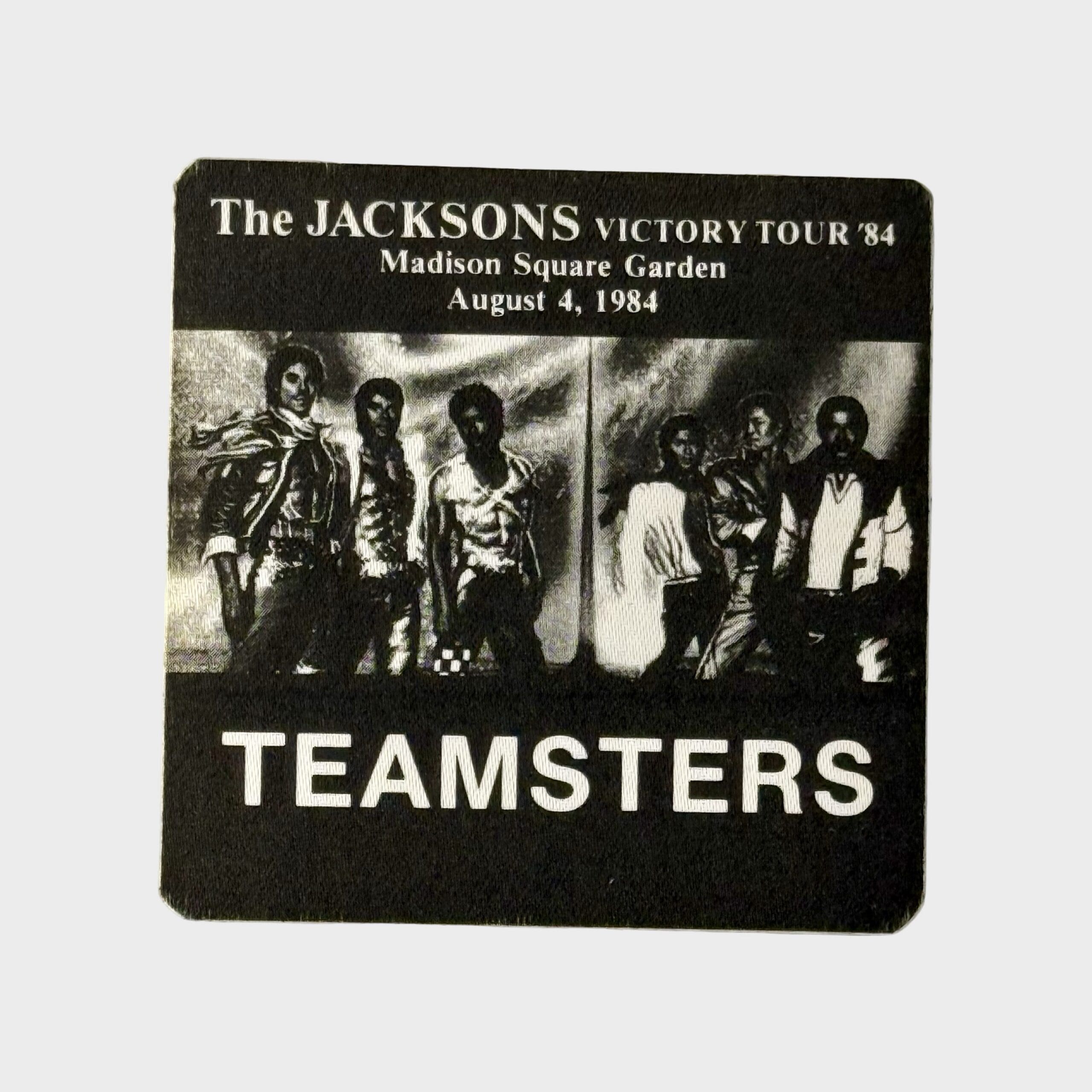 Jacksons Victory Tour Cloth Backstage Pass Madison Square Garden