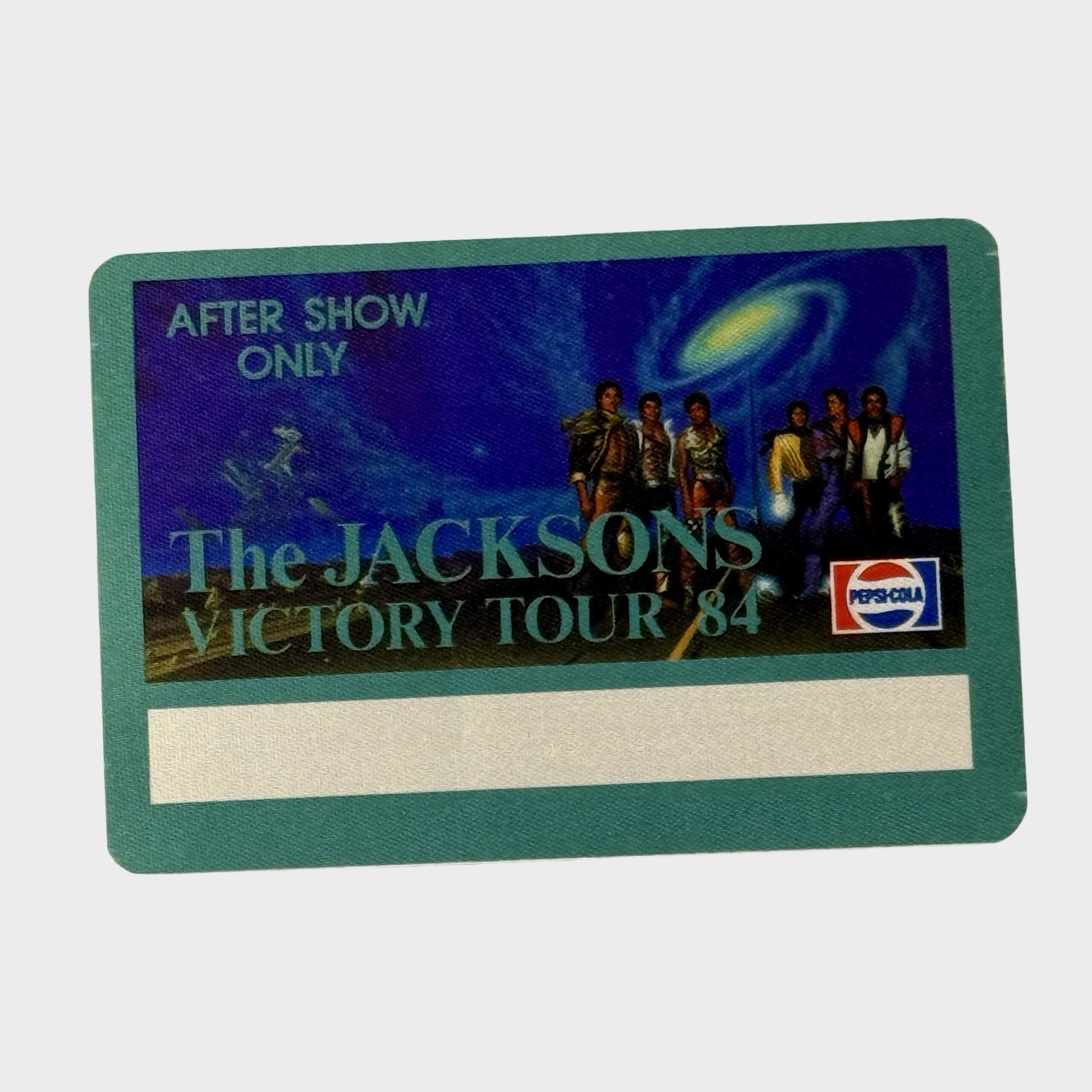 Jacksons Victory Tour Cloth Backstage Pass After Show Only