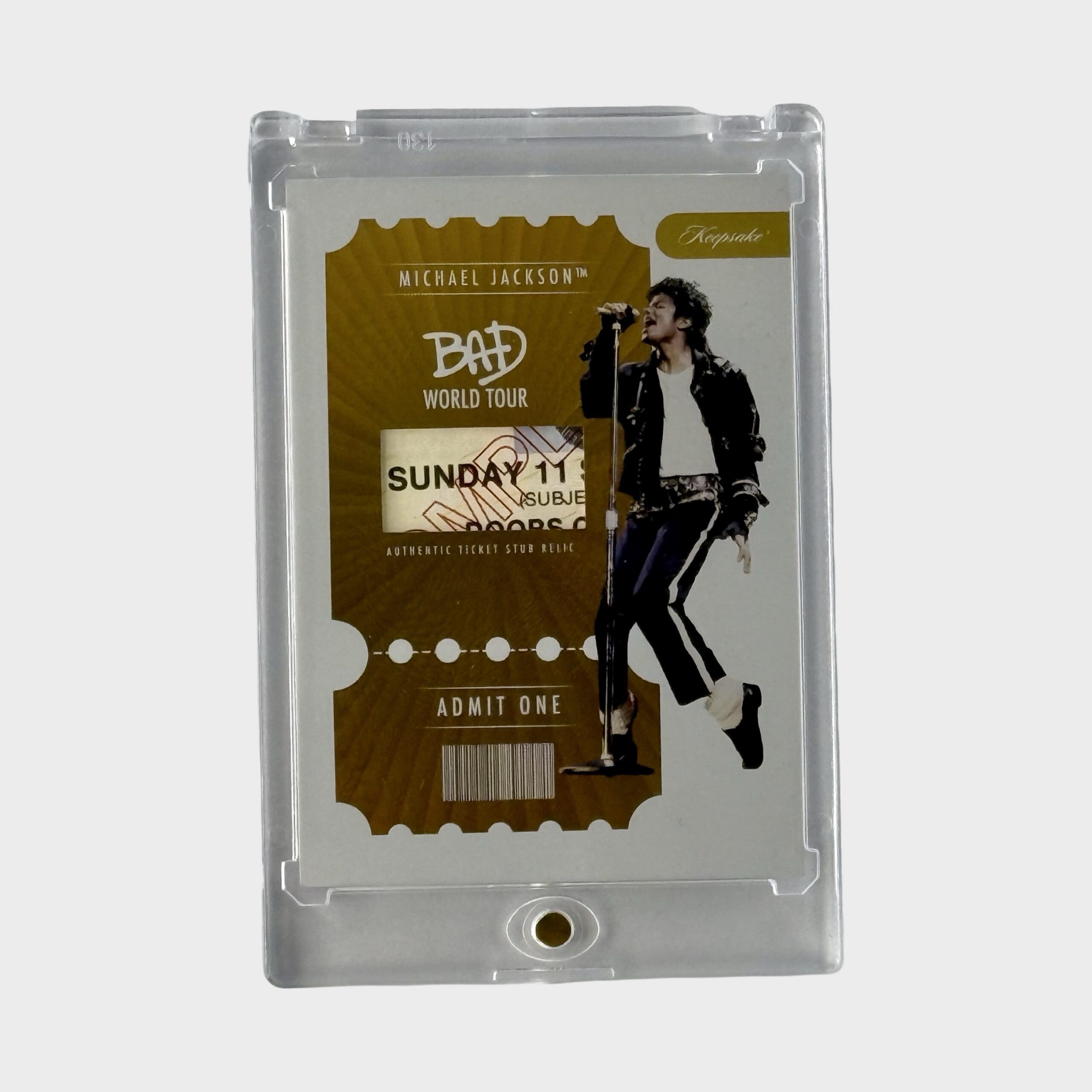 Michael Jackson BAD Tour Keepsake # 281 Relic Trading Card Gold 06