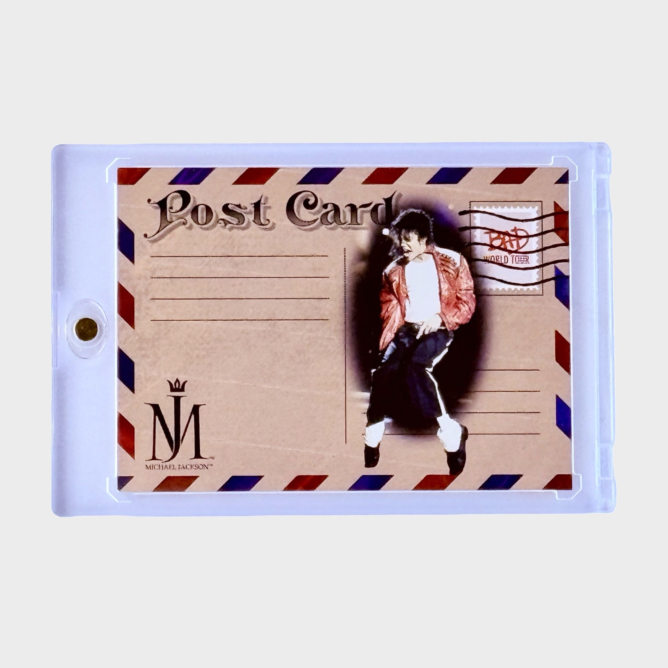 Michael Jackson BAD Tour Keepsake Trading Card # 167 Postcard Red