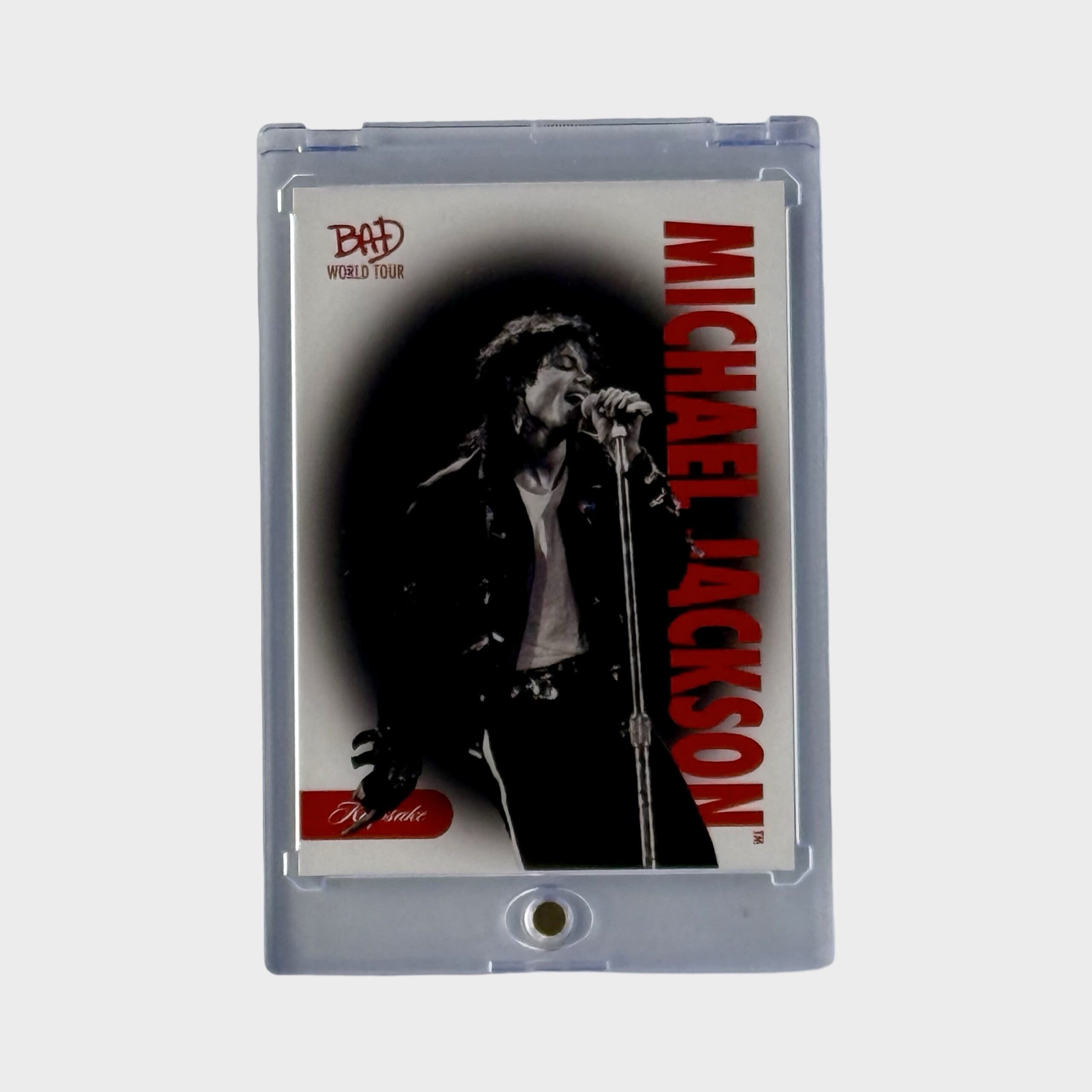 Michael Jackson BAD Tour Keepsake Trading Card # 3 Red 58/87 Base