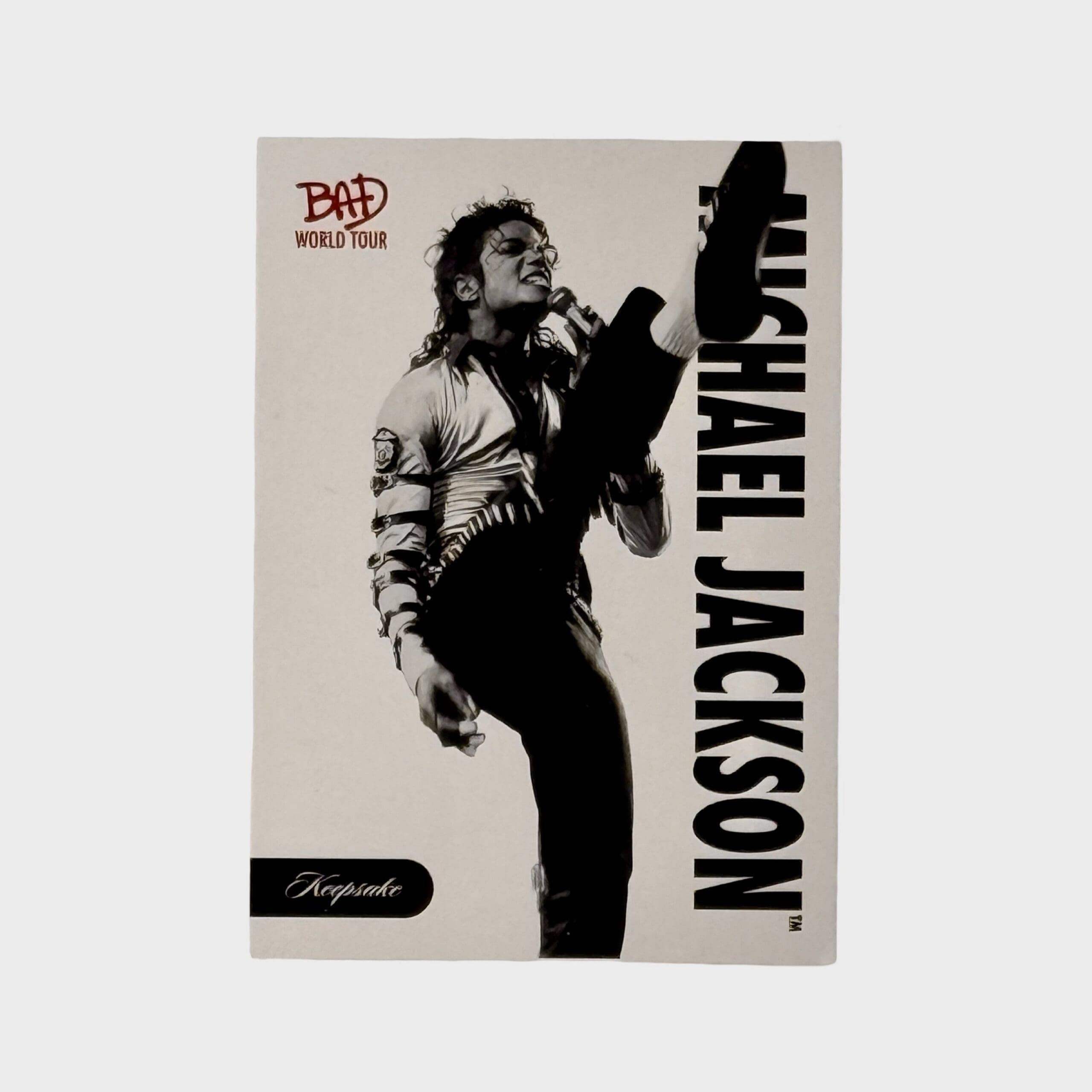 Michael Jackson BAD Tour Keepsake Trading Card # 27 Base Rainbow