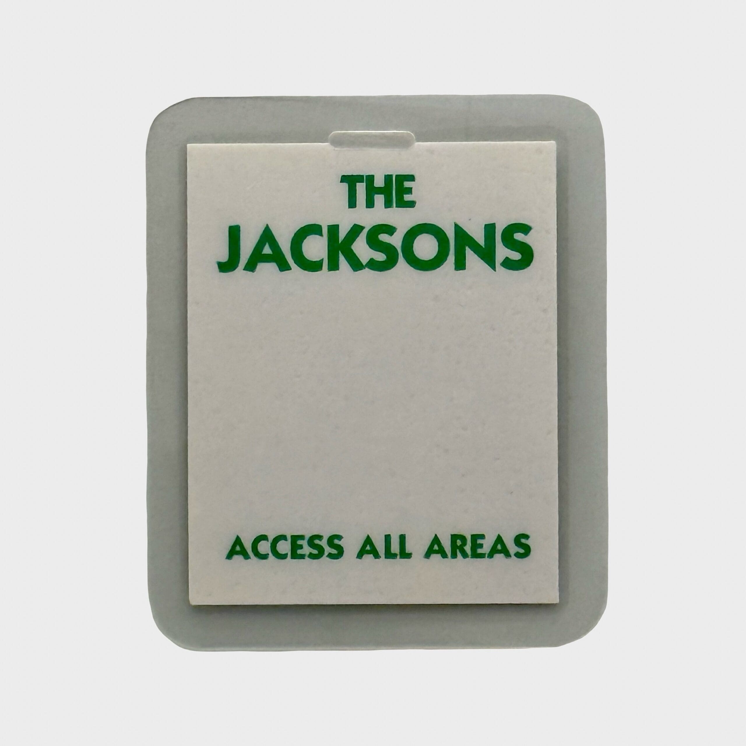 Jacksons Triumph Tour Laminated Backstage Pass Crew Access All
