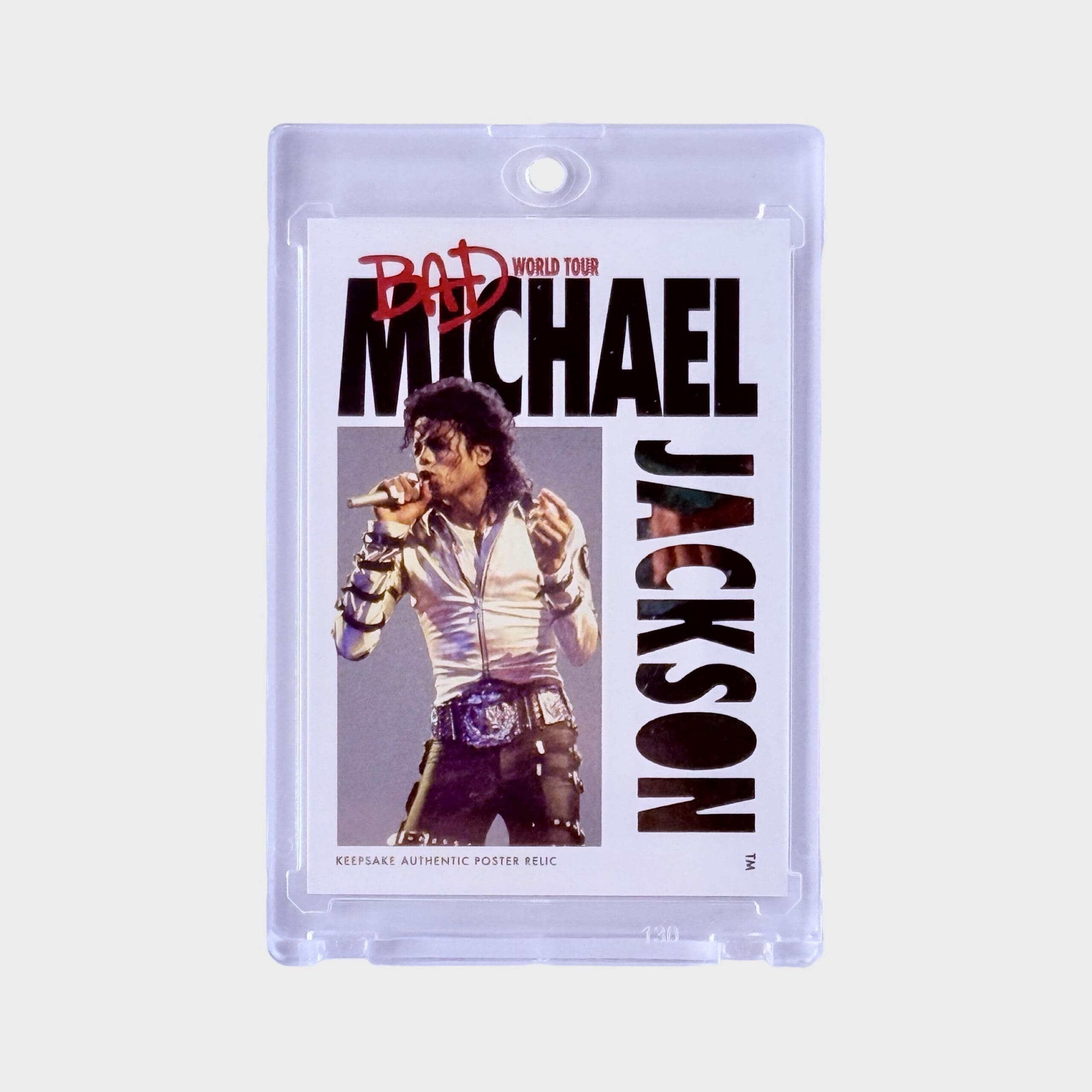 Michael Jackson BAD Tour Keepsake Trading Card # 279 Poster Relic