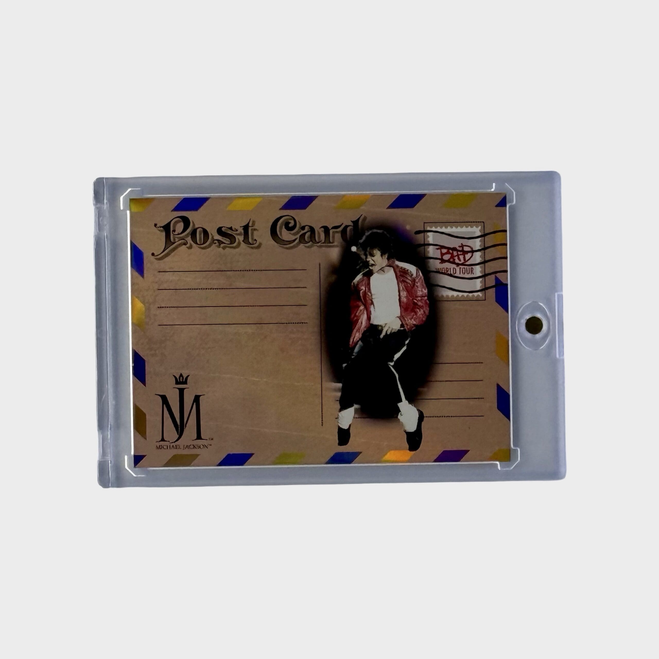 Michael Jackson BAD Tour Keepsake Trading Card # 167 Postcard Gold