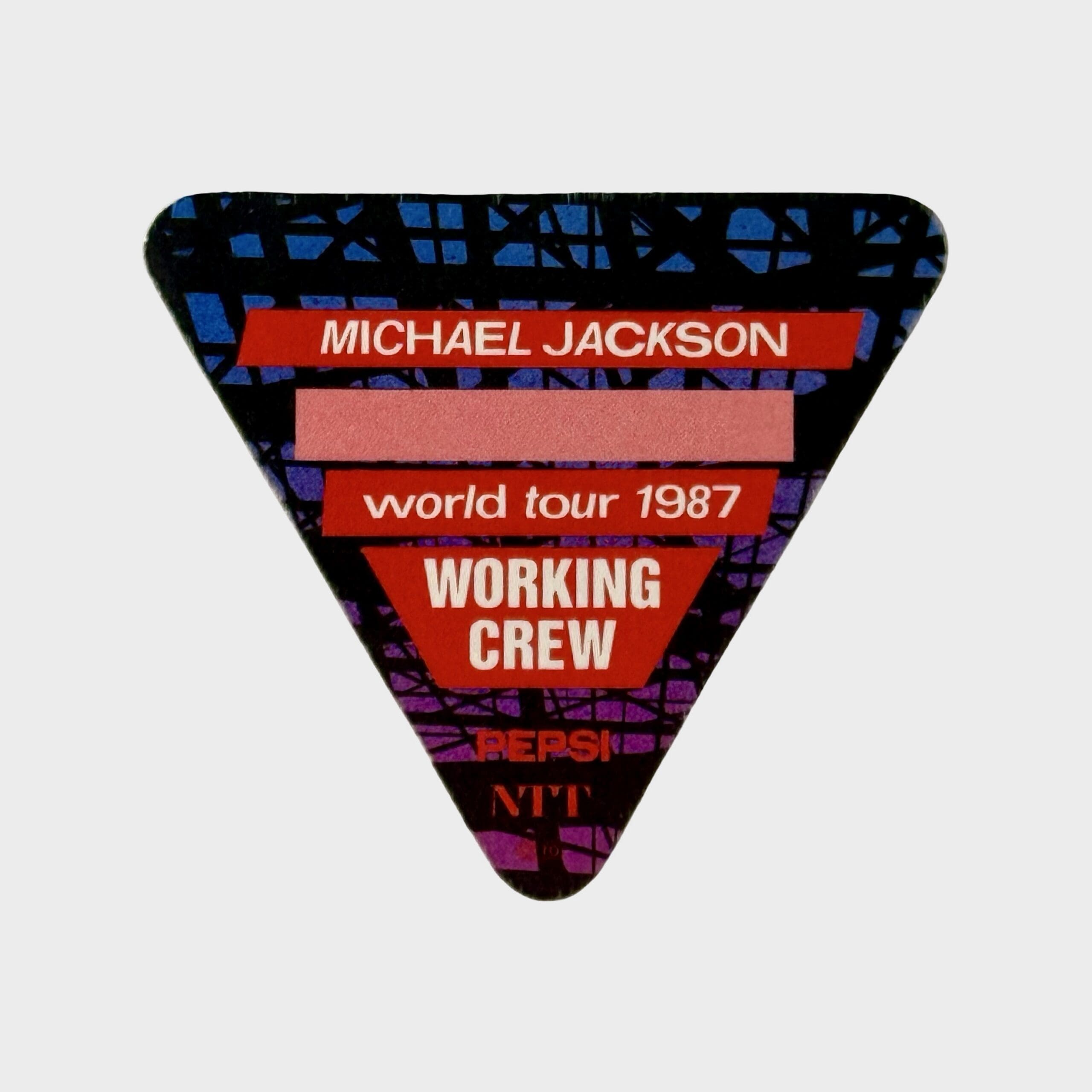 Michael Jackson BAD Tour Cloth Backstage Pass Working Crew