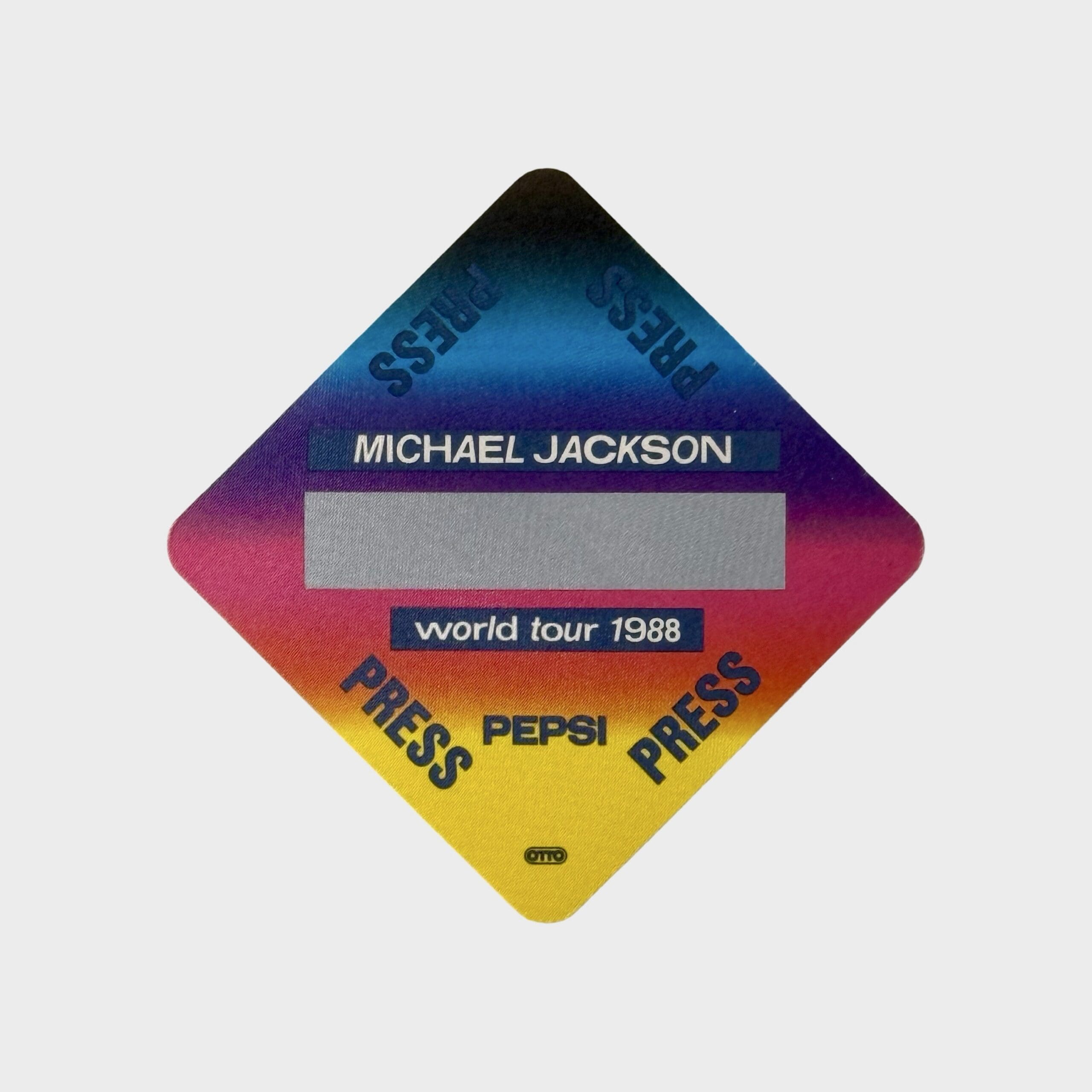 Michael Jackson BAD Tour Cloth Backstage Pass Press – Michael