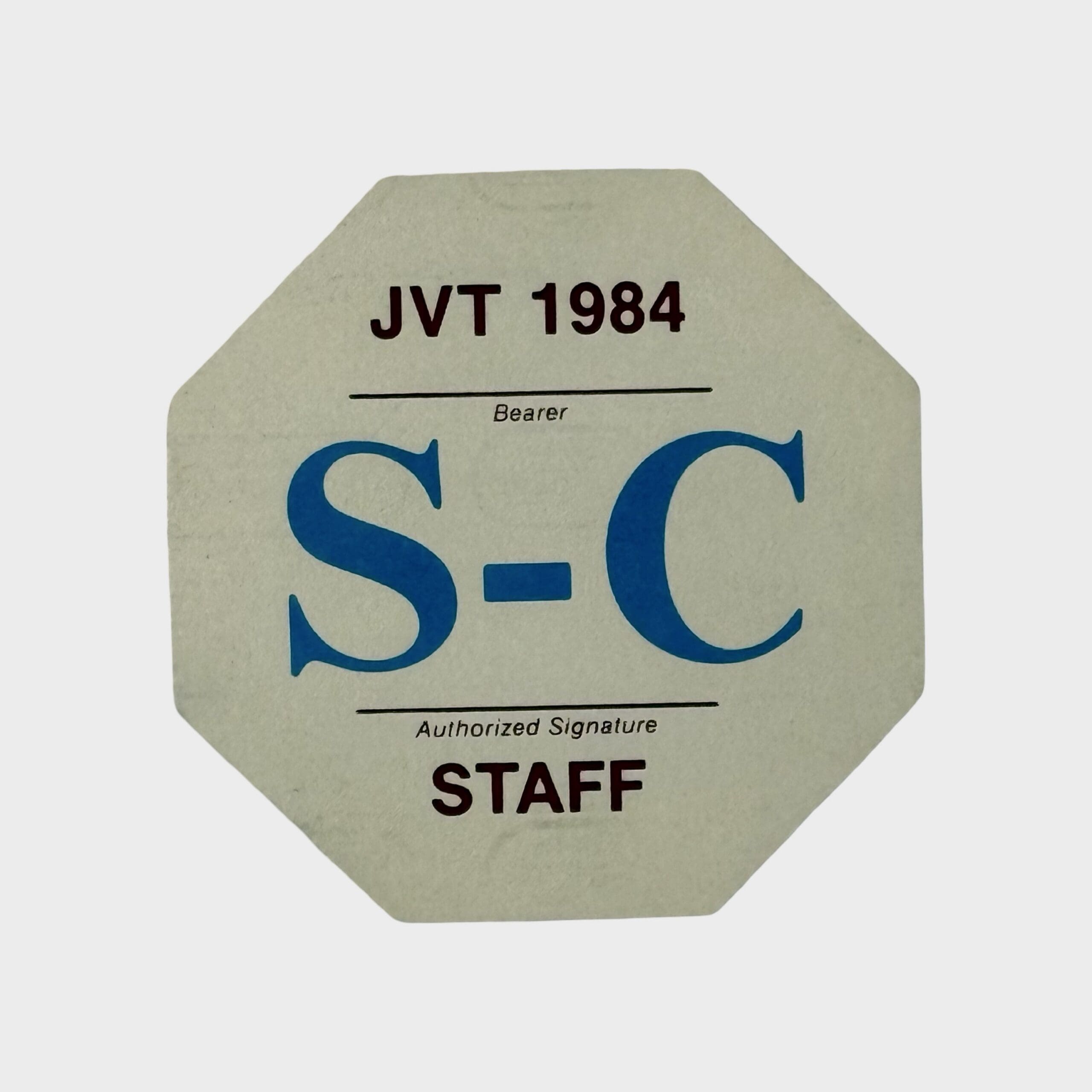 Jacksons Victory Tour Cloth Backstage Pass Staff – Michael Jackson