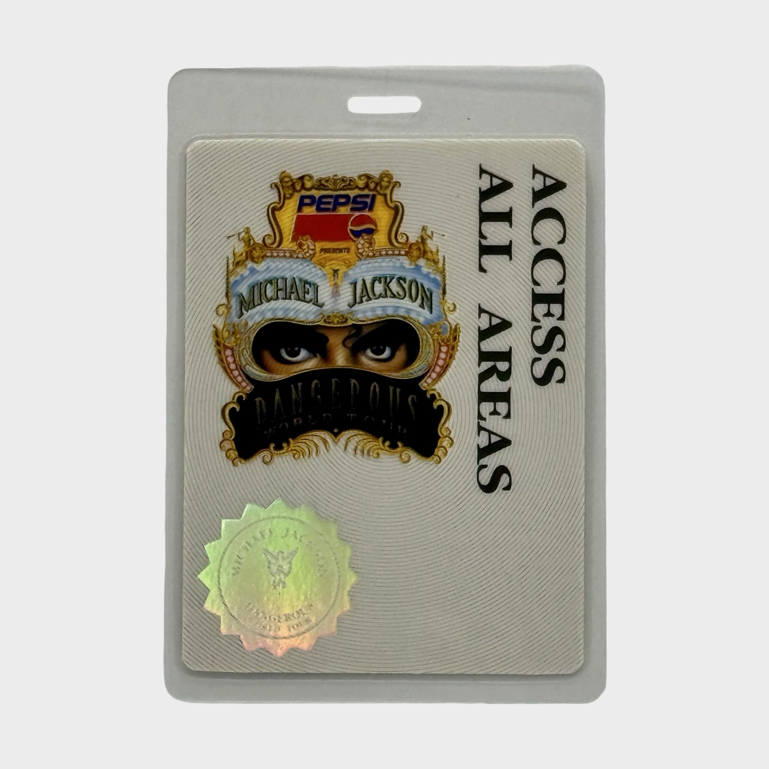 Michael Jackson Dangerous Tour Laminated Backstage Pass VIP Access