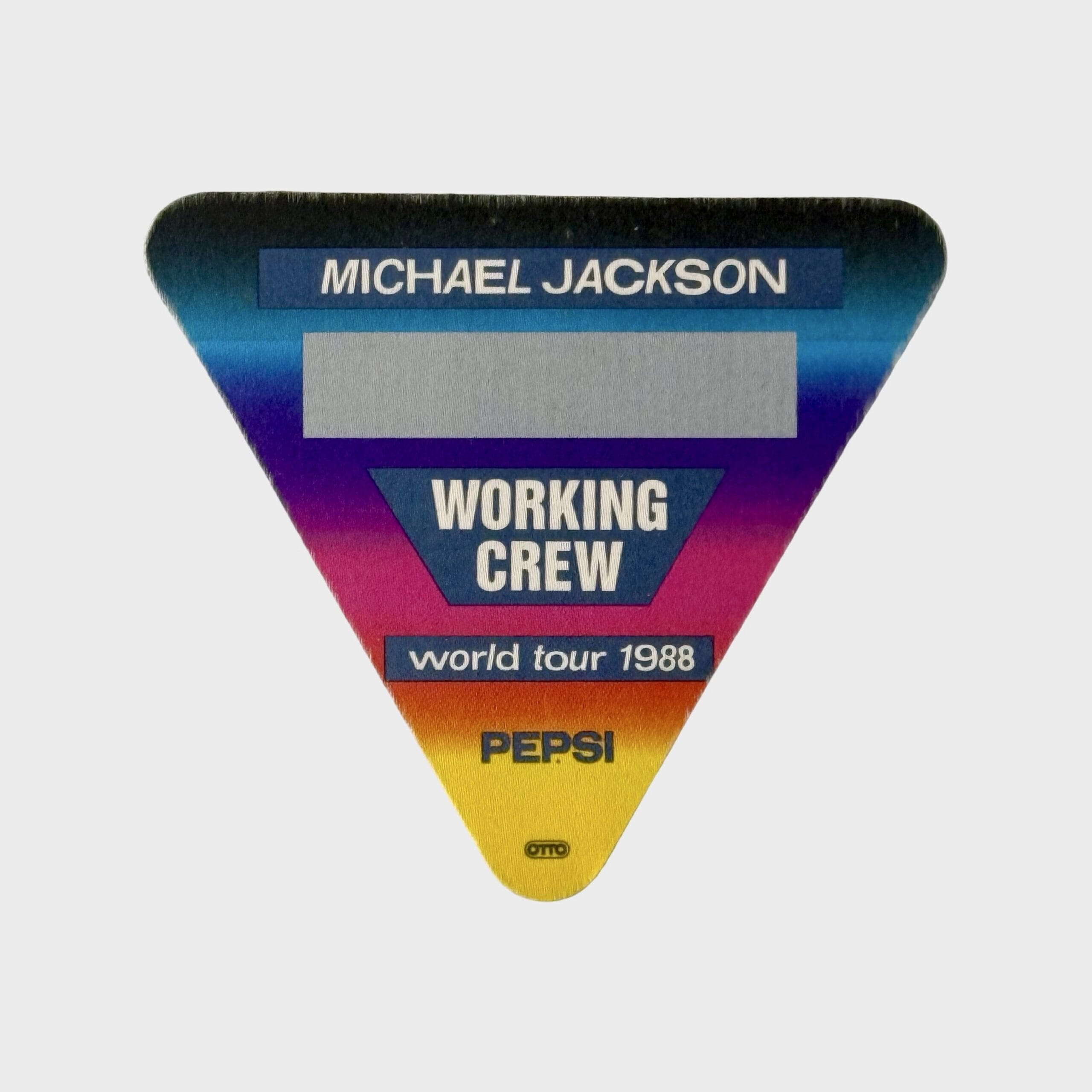 Michael Jackson BAD Tour Cloth Backstage Pass Working Crew