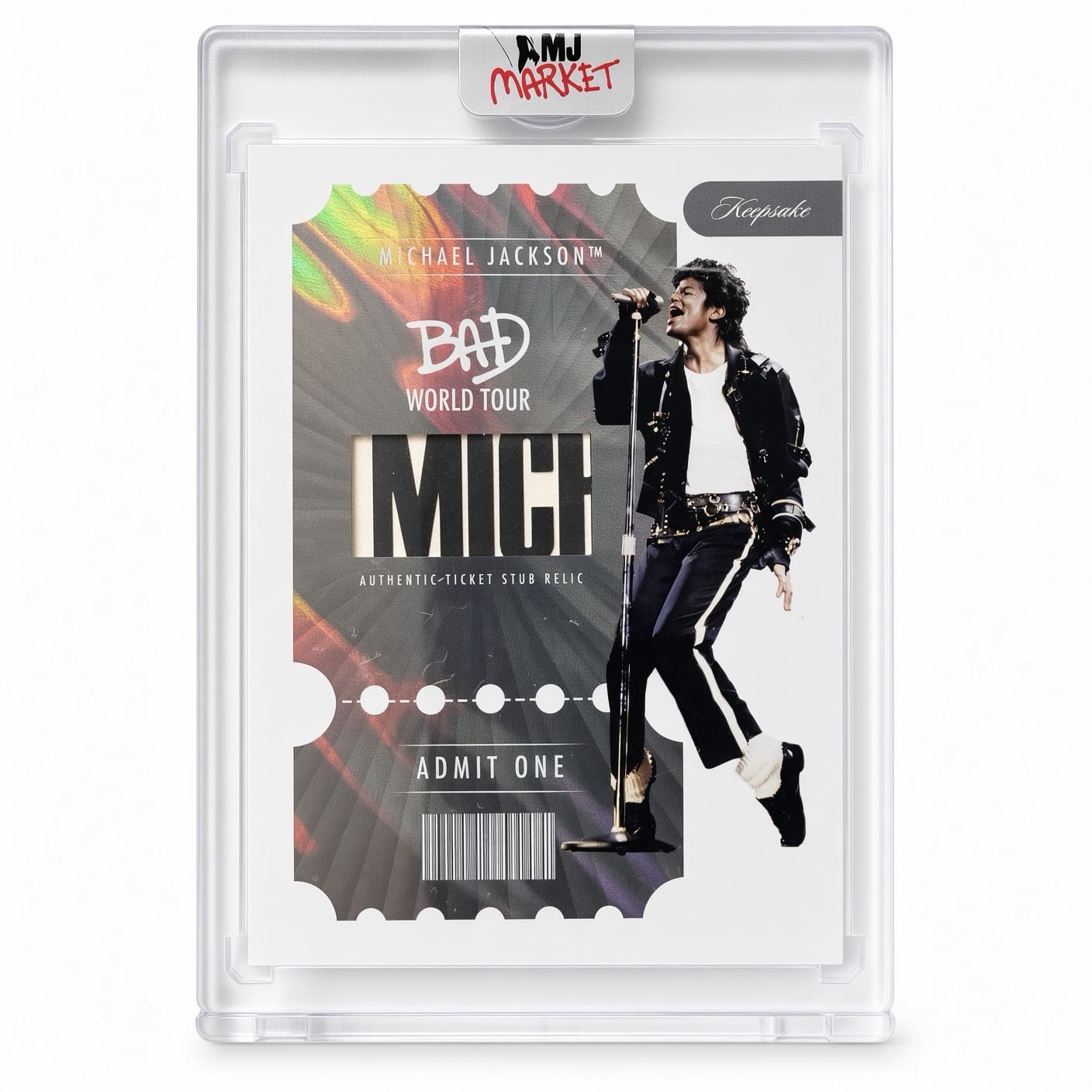 Michael Jackson Bad World Tour Keepsake #281 Ticket Relic 09/15